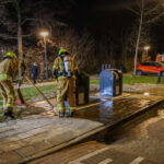 Veel rook bij containerbrand aan de Lijnbaan in Maassluis