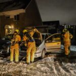 Brandschade aan interieur van auto aan de Bergmolen in Maassluis