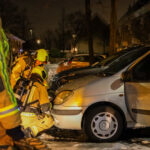 Brandschade aan interieur van auto aan de Bergmolen in Maassluis