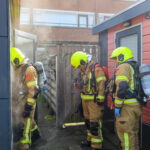 Pan vat vlam tijdens kookactiviteiten in schuur aan de Lijnbaan in Maassluis